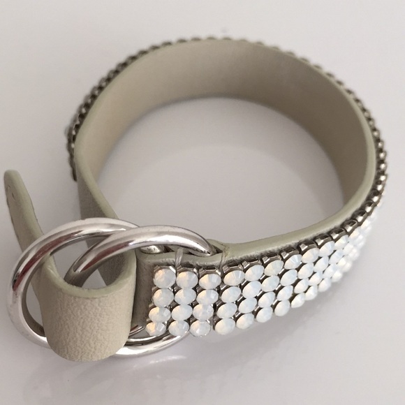 Swarovski Crystal Leather Bracelet Opalescent + Pineapple Jewelry Dish - Picture 12 of 12